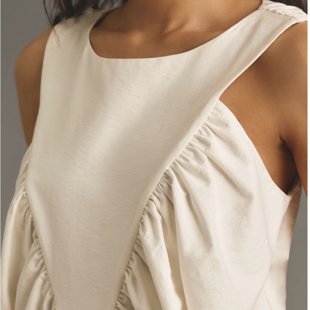 Anthropologie Cream Sleeveless Tank Top